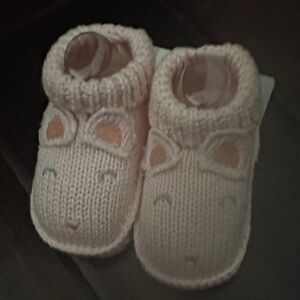 Carter's Pink Knit Baby Booties